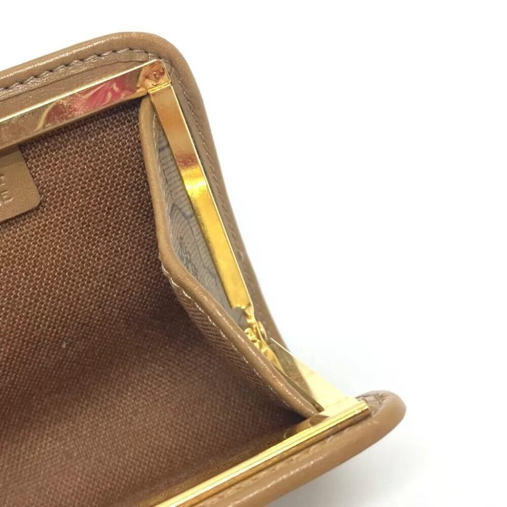 Dior Kisslock coin purse case coin purse Leather Brown/GoldHardware - Picture 9 of 15